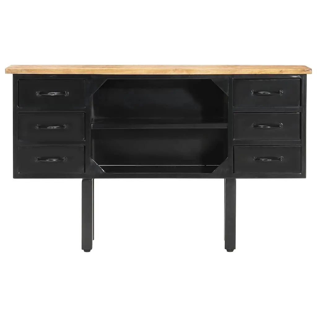 Sideboard Industrial Storage Cabinet 110x30x65 cm Brown Wooden with Drawers