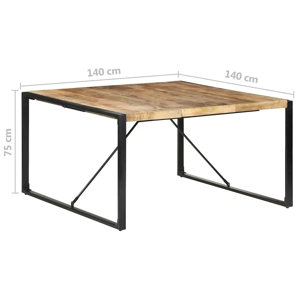 Dining Table, Brown Solid Wood