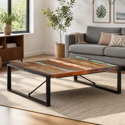 Reliable Reclaimed Wood Coffee Table - 120x120x40 cm