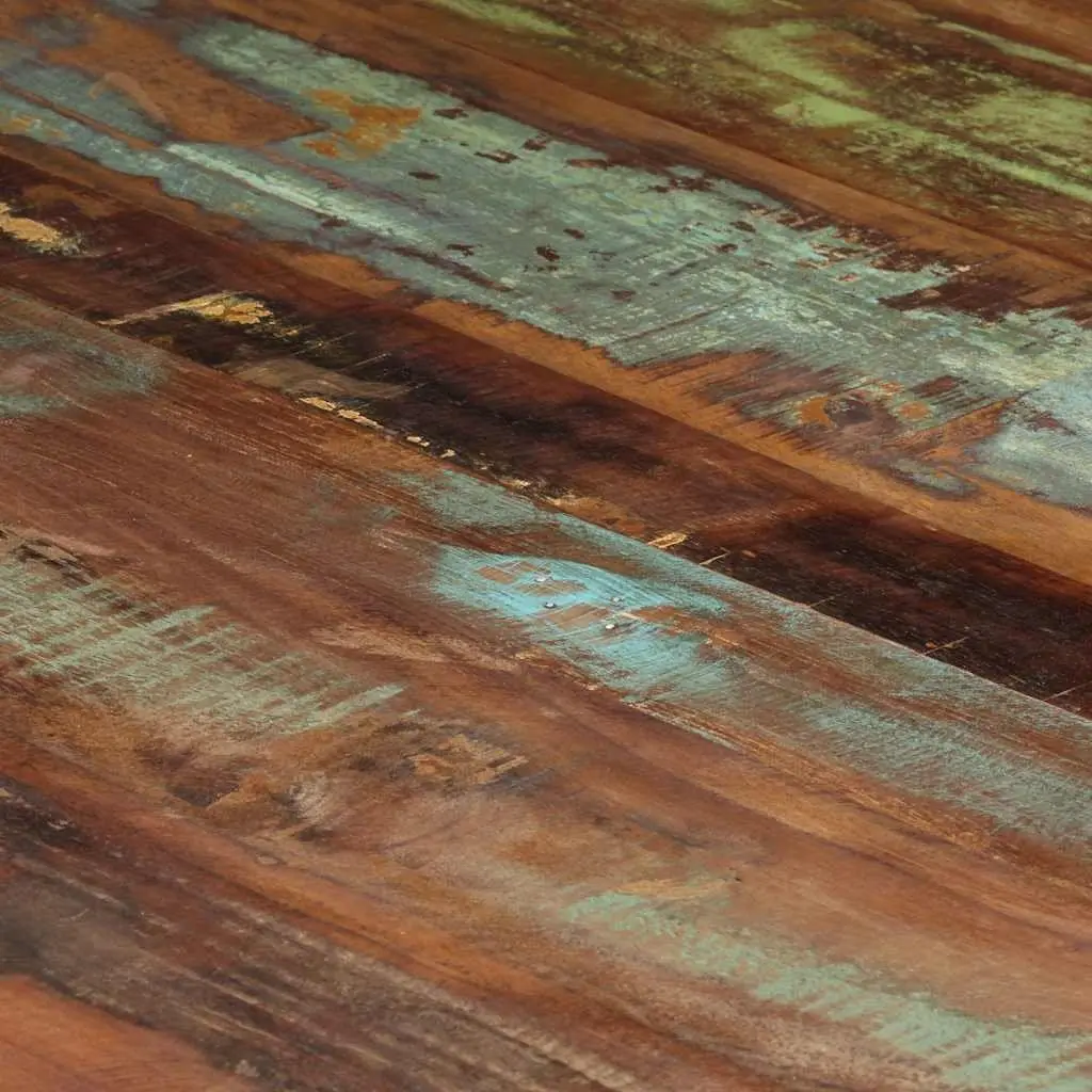 Coffee Table Industrial Living Room 120x120x40 cm Black Solid Reclaimed Wood