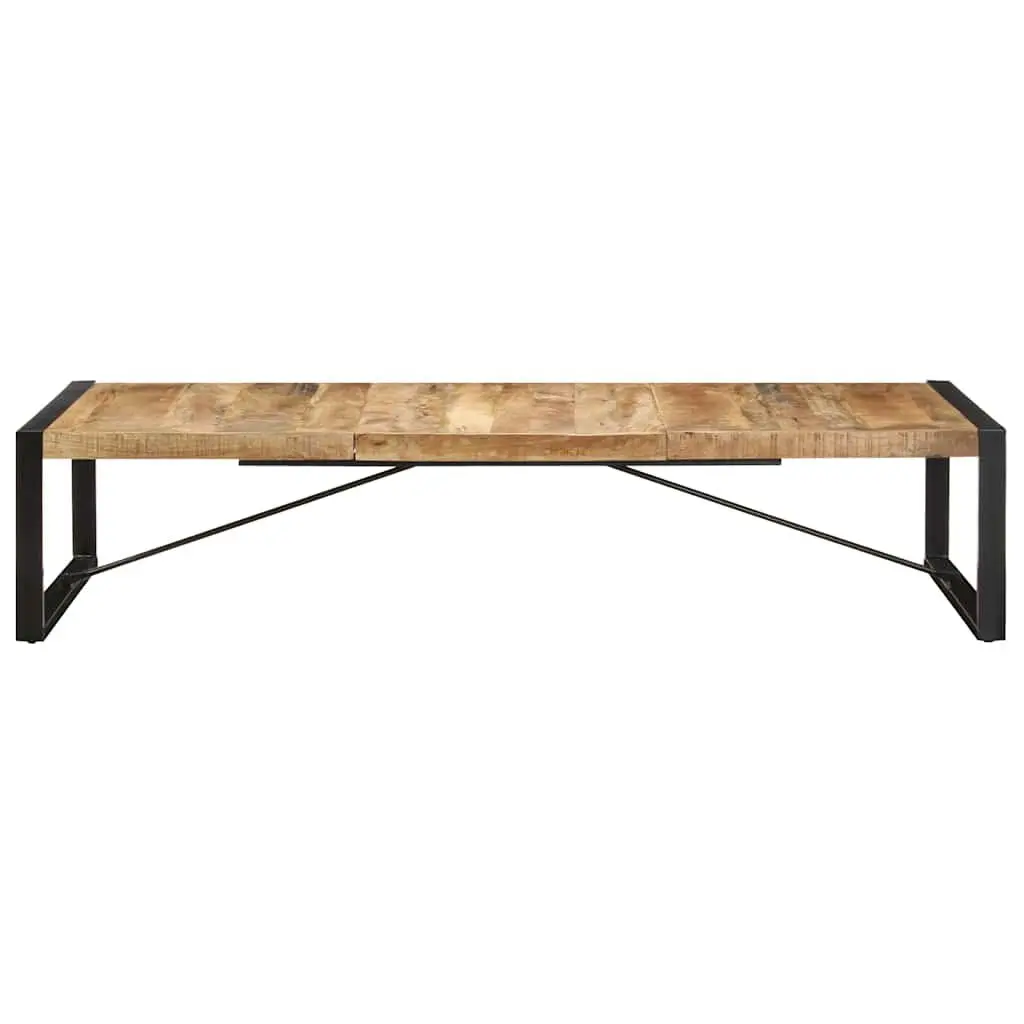 Coffee Table Industrial Style Solid Mango Wood Brown 180x90x40 cm Living Room Furniture