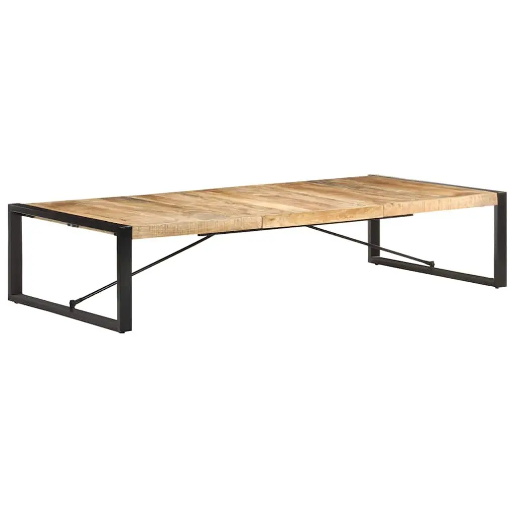 Coffee Table Industrial Style Solid Mango Wood Brown 180x90x40 cm Living Room Furniture