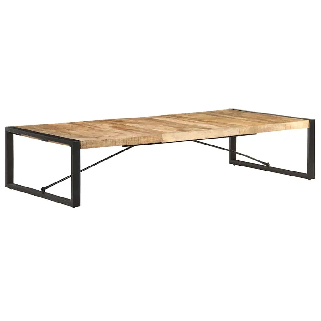 Coffee Table Industrial Style Solid Mango Wood Brown 180x90x40 cm Living Room Furniture