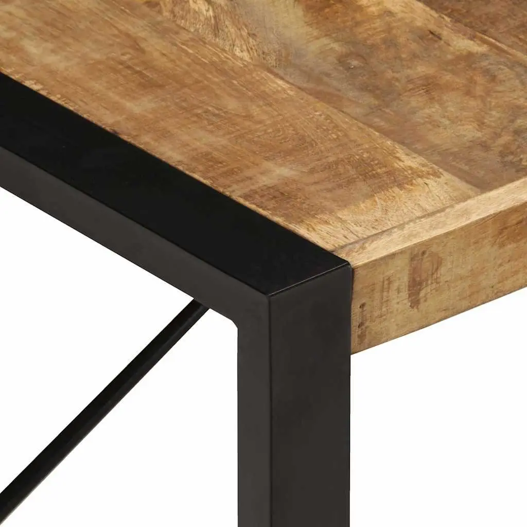 Coffee Table Industrial Style Solid Mango Wood Brown 180x90x40 cm Living Room Furniture