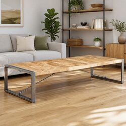 Coffee Table 180x90x40 cm Industrial Style Living Room Accent Wooden Furniture
