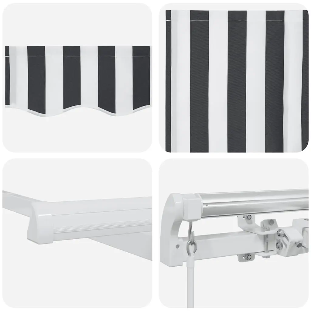 Retractable Awning Manual Sun Shade 300x250cm Anthracite