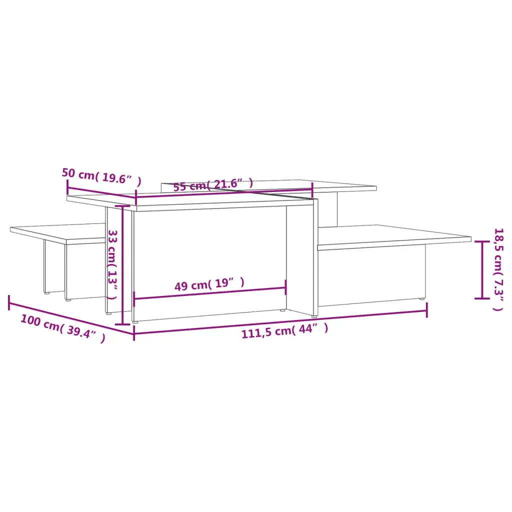 2-Piece Coffee Table Set
