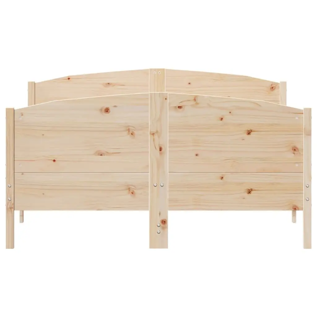 Solid Pine Bed Frame 135x190 cm for Comfort