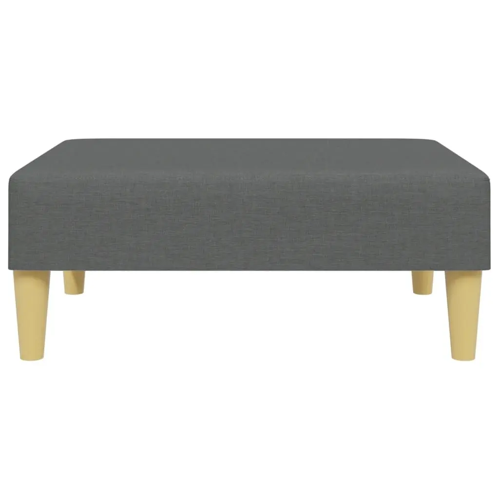 Sofa Bed Grey Velvet Adjustable Backrest 2 Seater with Footstool and Pillows