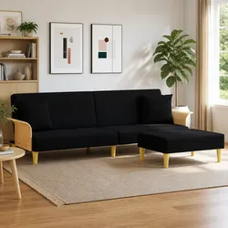 Comfort and Value in a 2-Seater Sofa Bed with Footstool