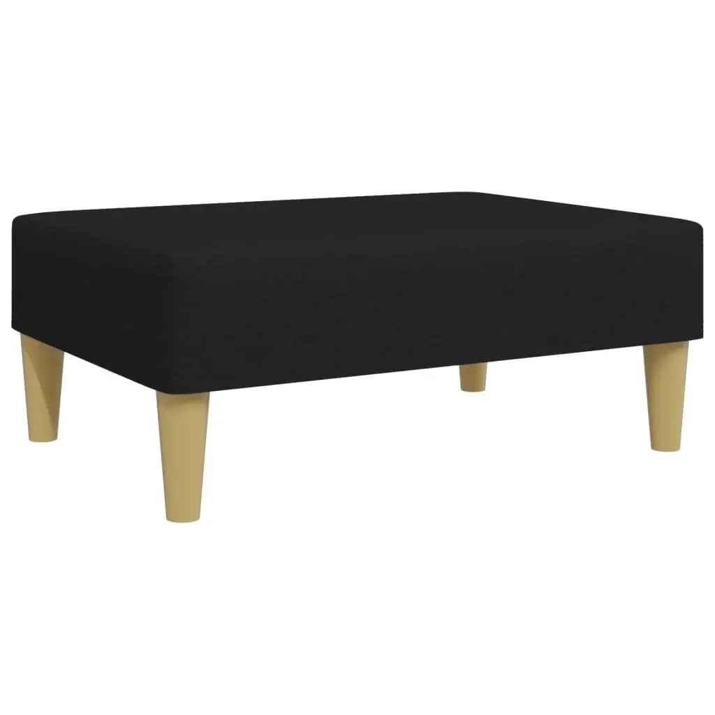 2-Seater Sofa Bed with Footstool Adjustable Backrest Black Velvet Guest Sleeping