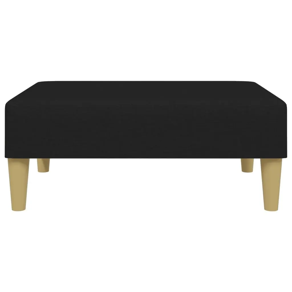 2-Seater Sofa Bed with Footstool Adjustable Backrest Black Velvet Guest Sleeping