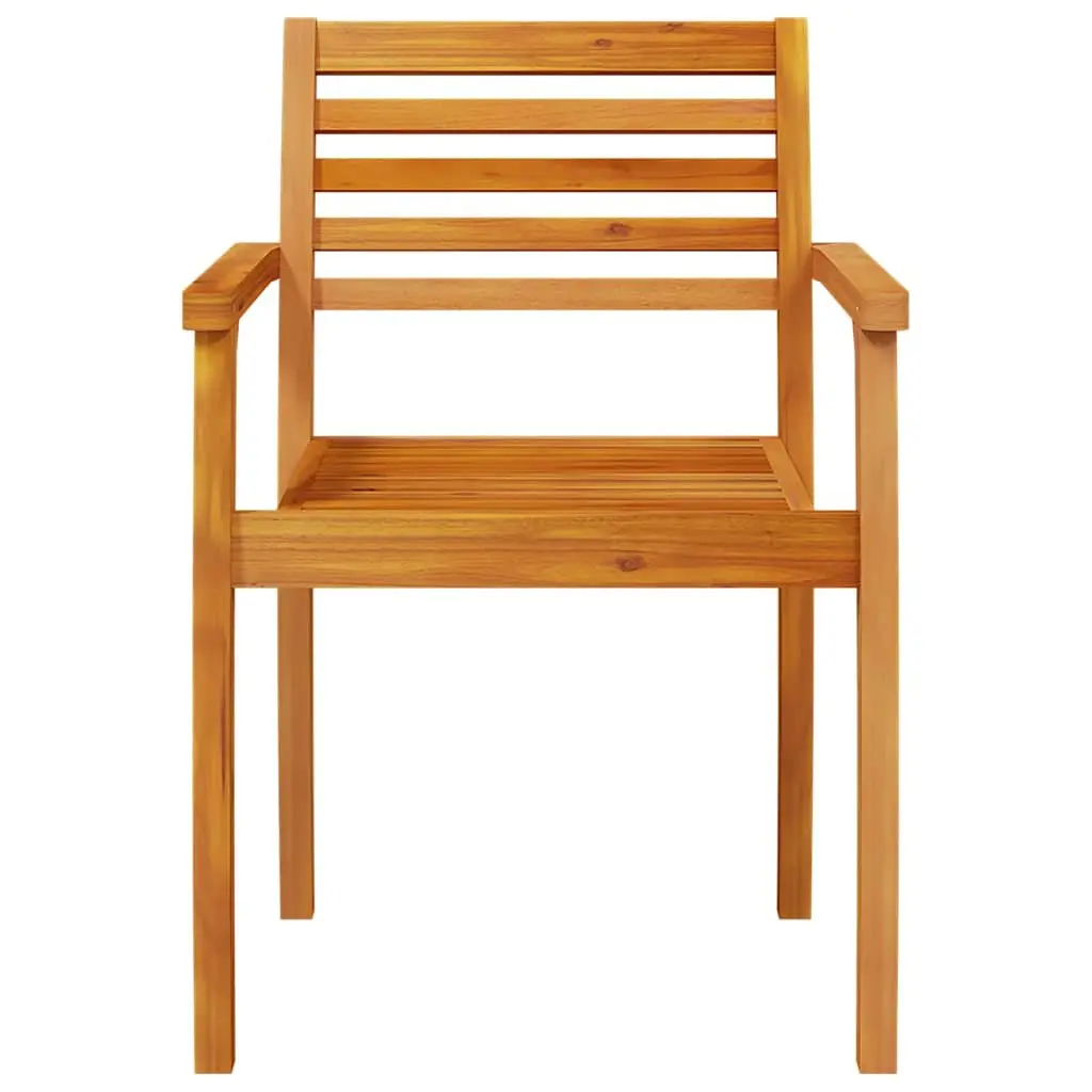 Outdoor Chairs Garden Patio Seating 6 Piece Brown Wooden Armchair Backrest