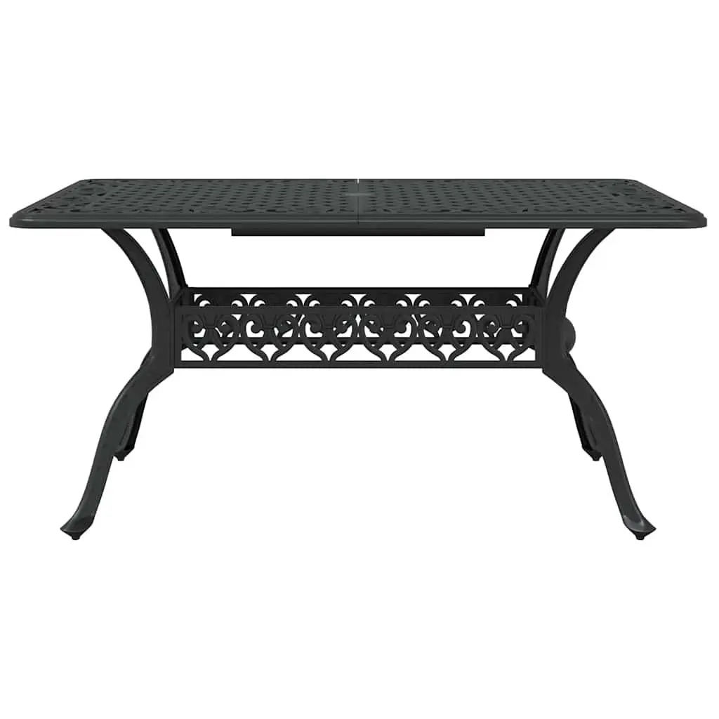 Outdoor Garden Dining Set 5 Piece Cast Aluminium Black Patio Furniture Table