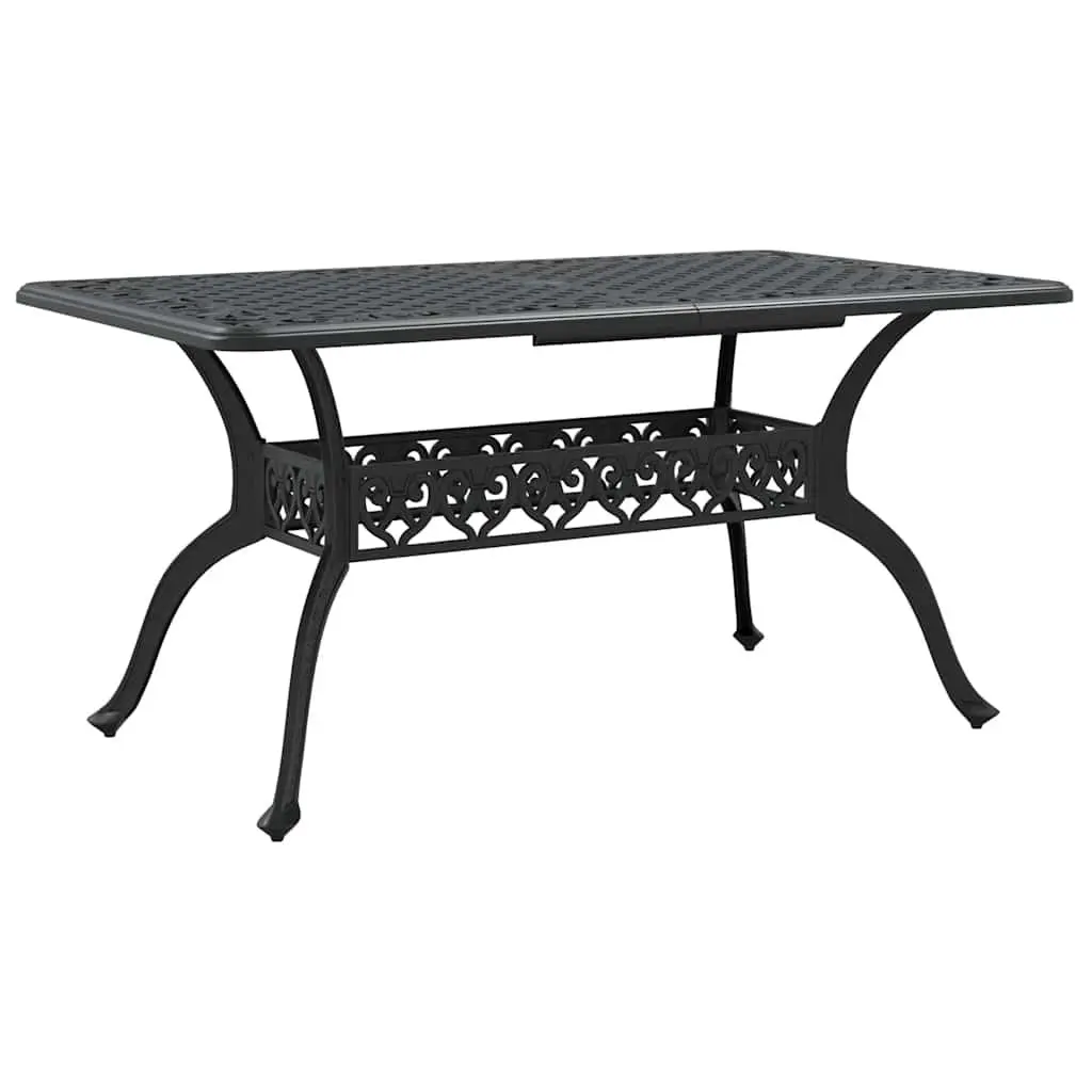 5 Piece Black Aluminium Garden Dining Set