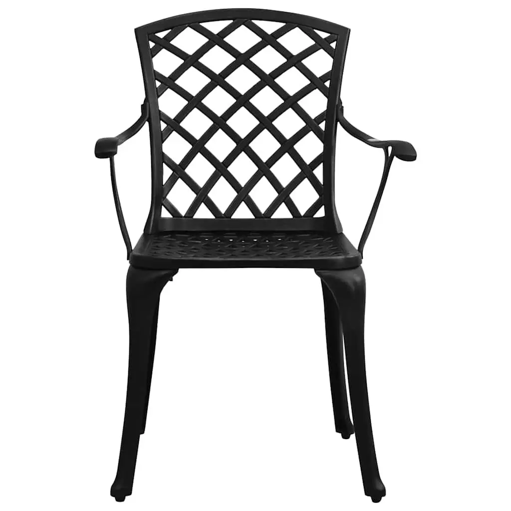5 Piece Black Aluminium Garden Dining Set