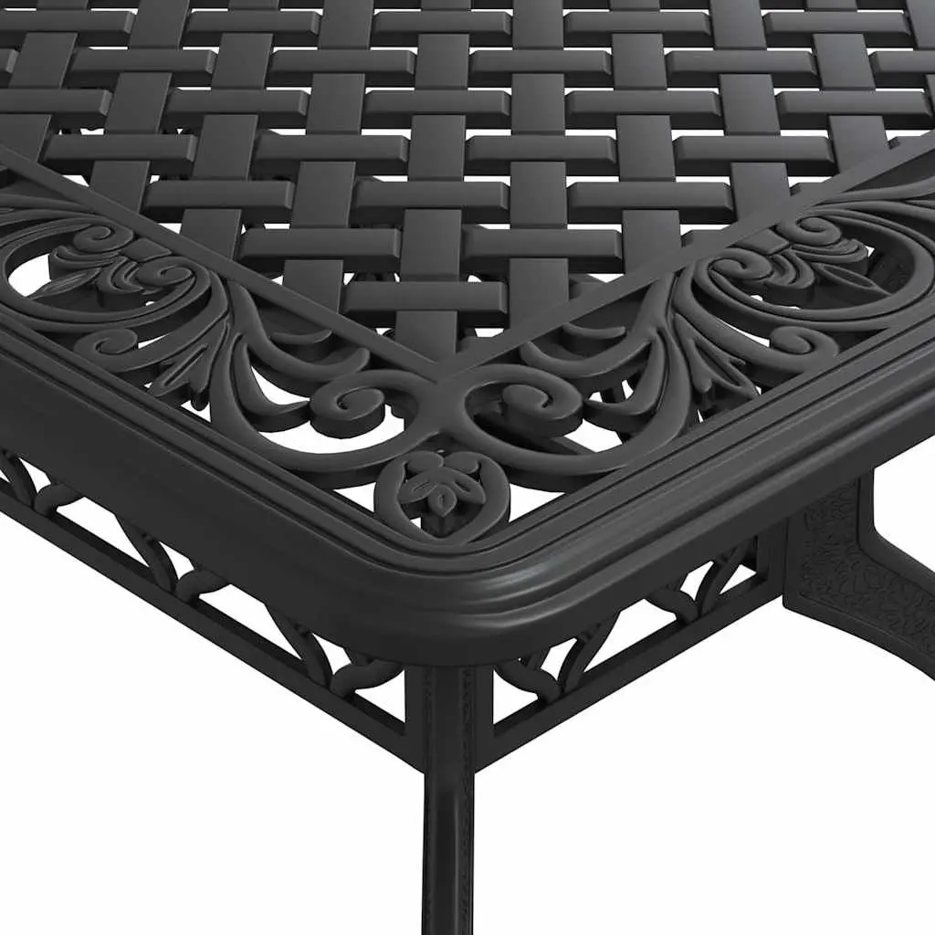5 Piece Black Aluminium Garden Dining Set