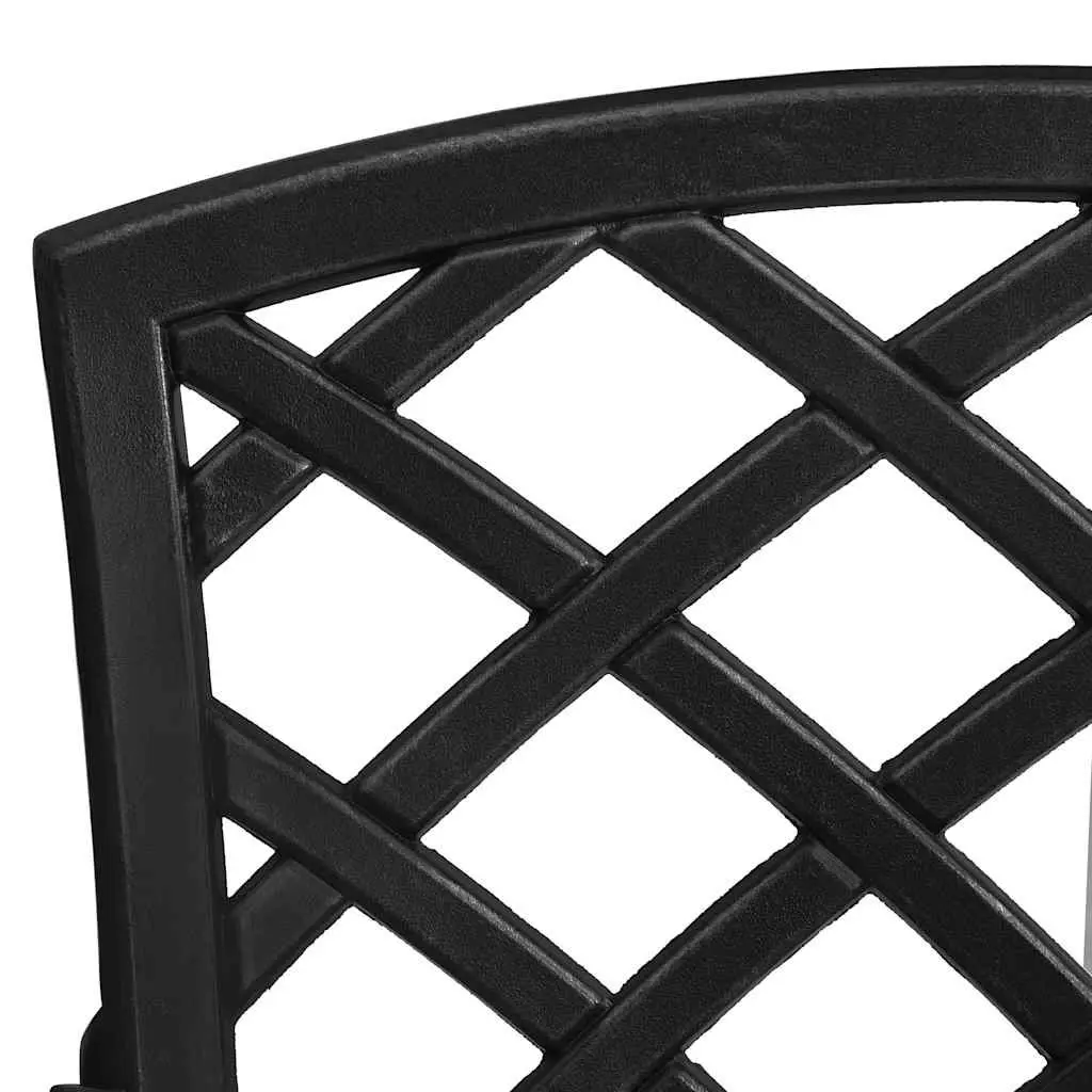 5 Piece Black Aluminium Garden Dining Set