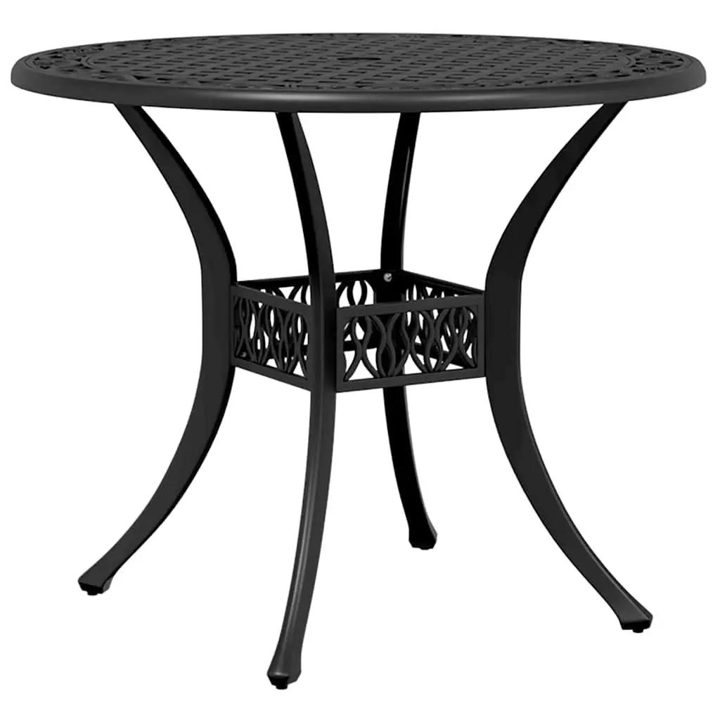 3 Piece Bistro Set Black Outdoor Garden Patio Furniture Table Chairs