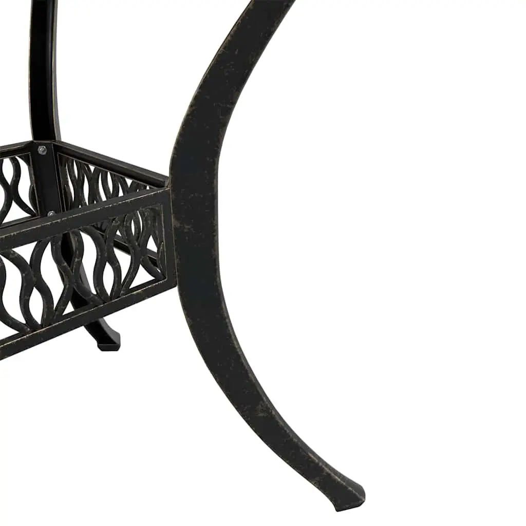 Garden Dining Set 5 Piece Outdoor Dining Brown Cast Aluminium Table
