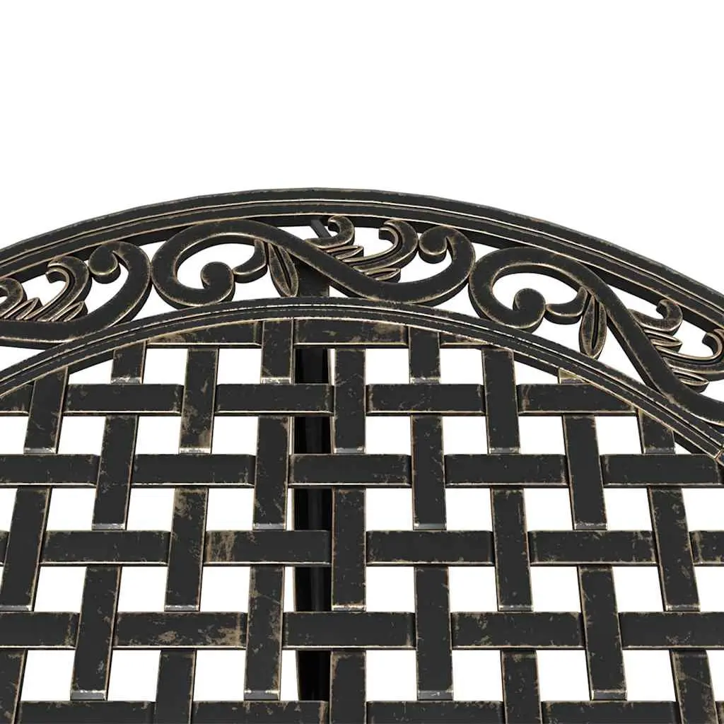Garden Dining Set 5 Piece Outdoor Dining Brown Cast Aluminium Table