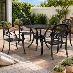 Reliable 5-Piece Outdoor Dining Set with Comfort and Style