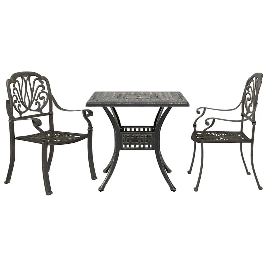 Bistro Set Outdoor Garden Patio Furniture 3 Piece Brown