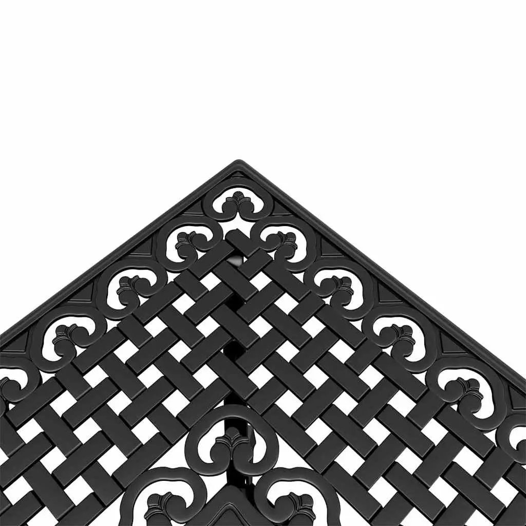 Outdoor Dining Set Black 5 Piece Cast Aluminium Table and Chairs for Patios Backyards and Gardens