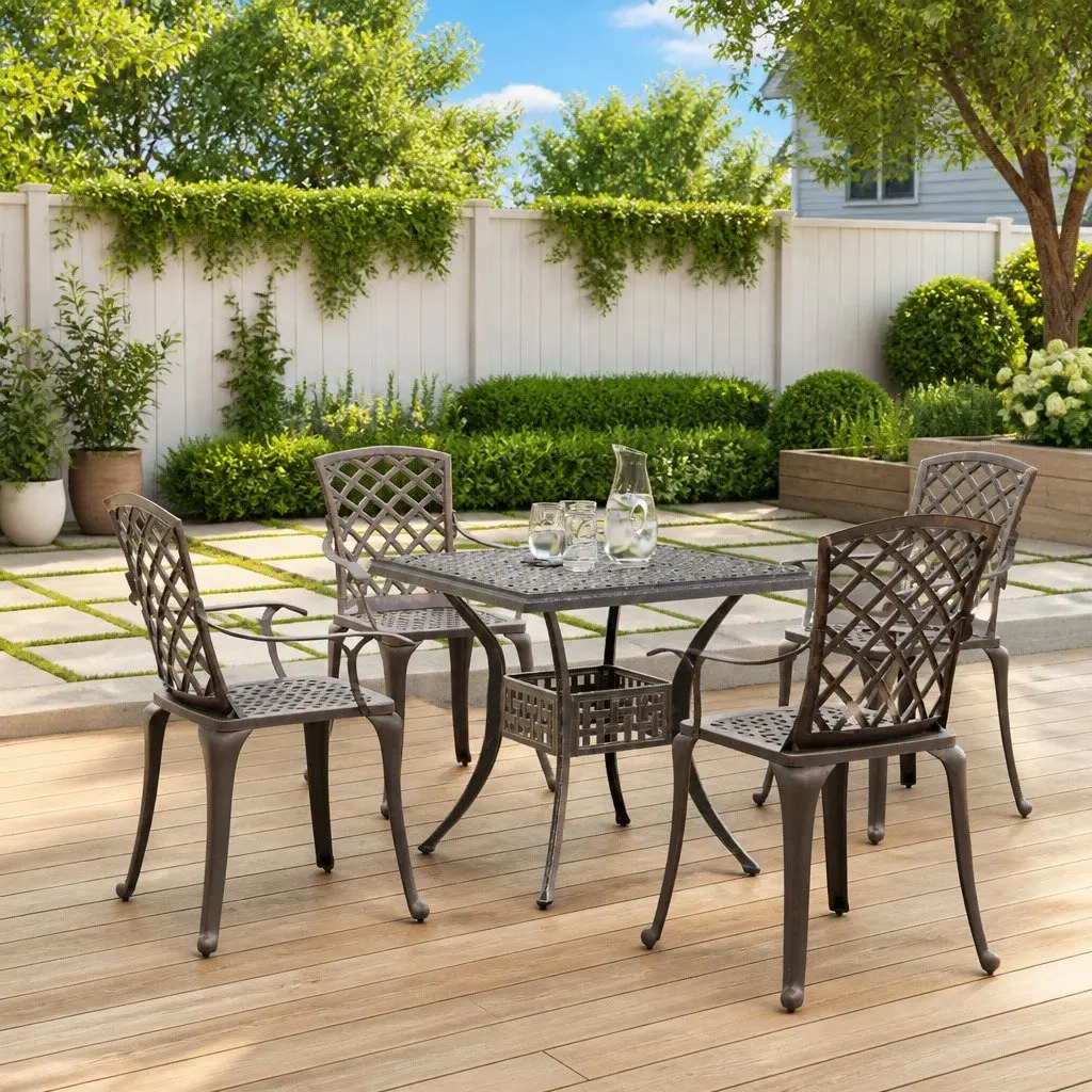 5-Piece Garden Dining Set for Outdoor Enjoyment