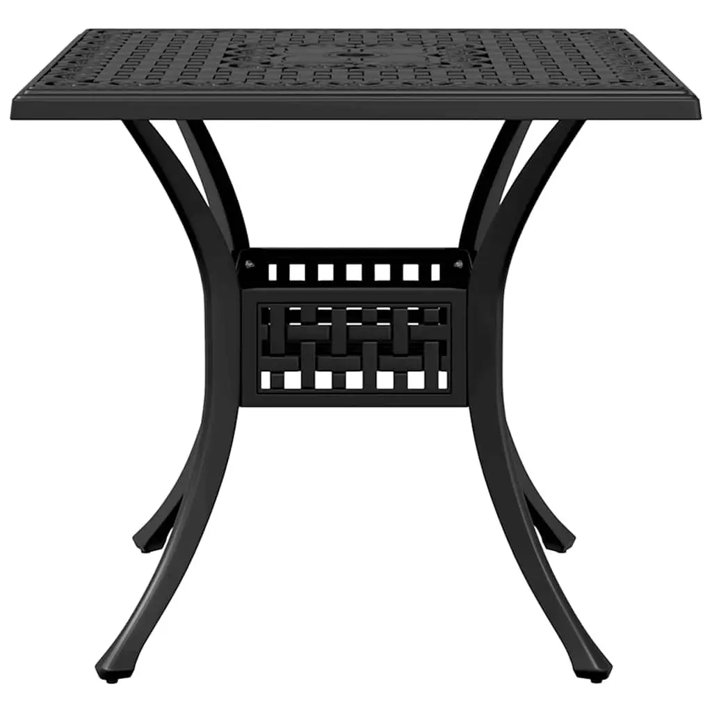 Outdoor Dining Set 5 Piece Garden Furniture Black Cast Aluminium Patio Table