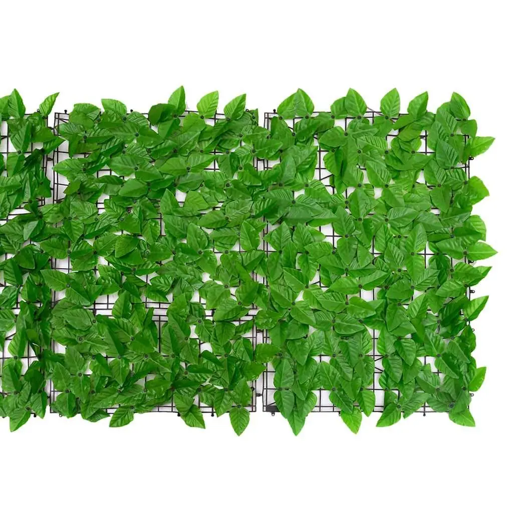 Balcony Privacy Screen Green Leaves 600 x 75 cm Outdoor Garden Fence Windbreak Sunshade