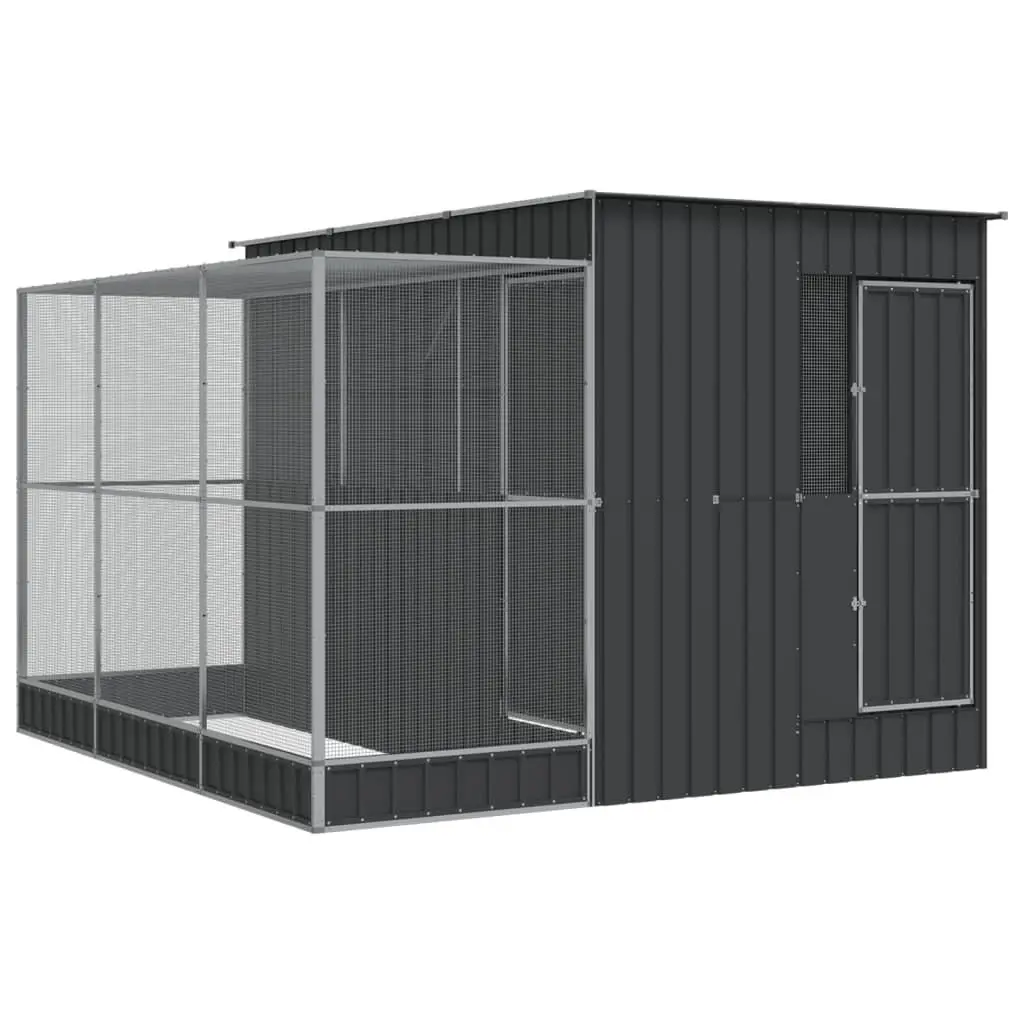 Bird Aviary Silver Large Outdoor 290x303x216cm Steel Mesh Cage