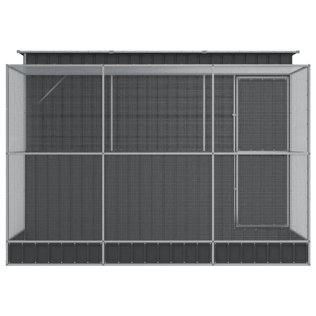 Bird Aviary Silver Large Outdoor 290x303x216cm Steel Mesh Cage