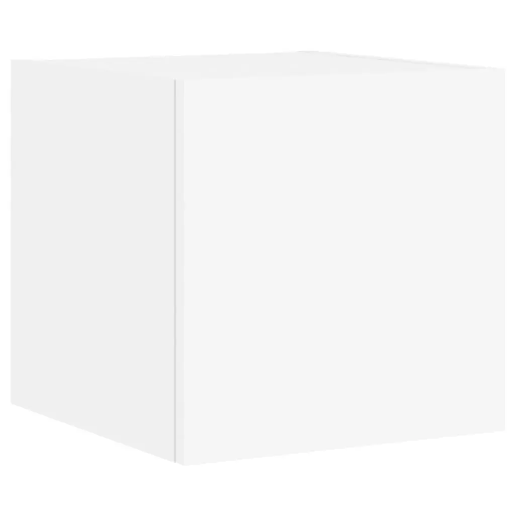 Floating TV Cabinets with LED Lights in White