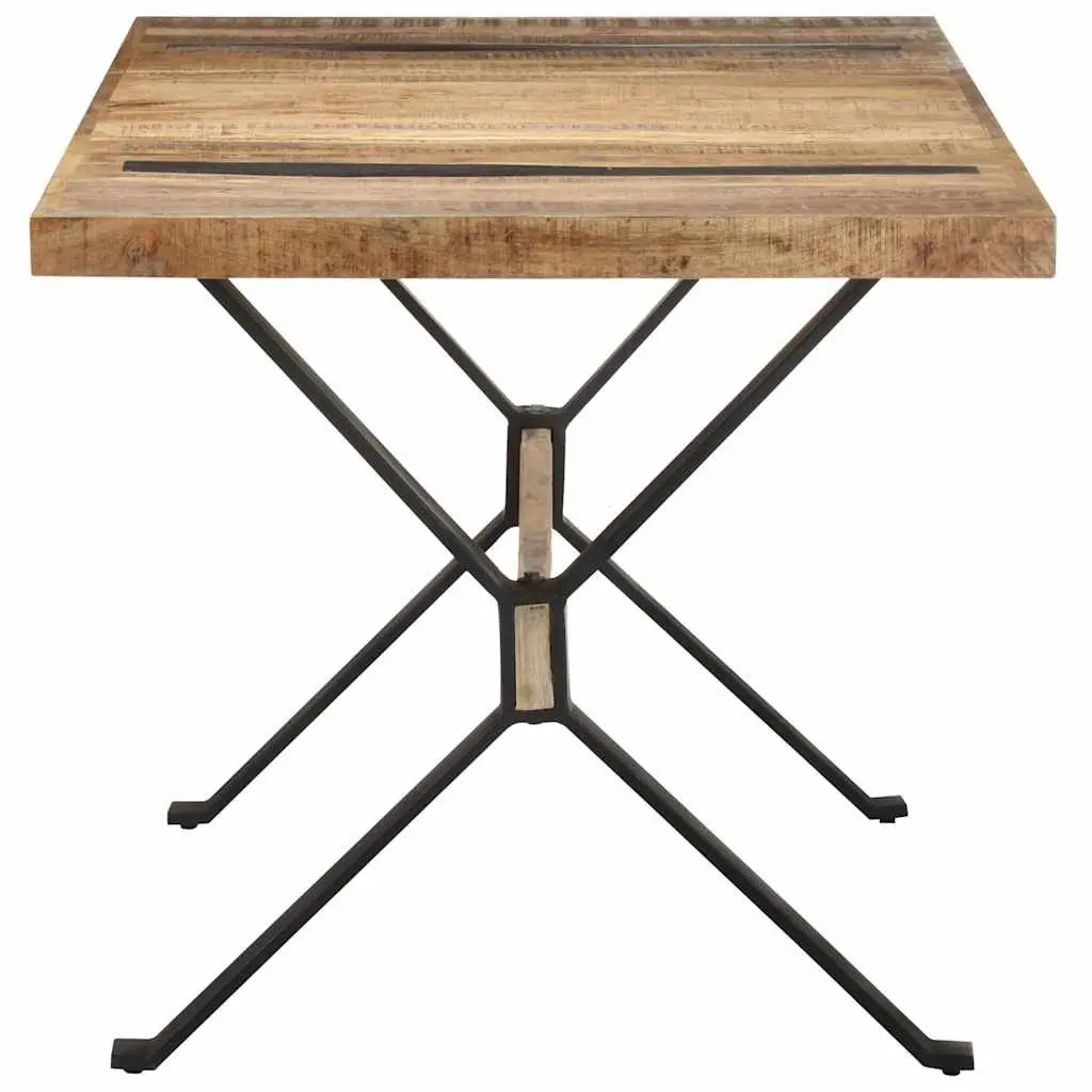 Wooden Dining Table with Industrial Flair