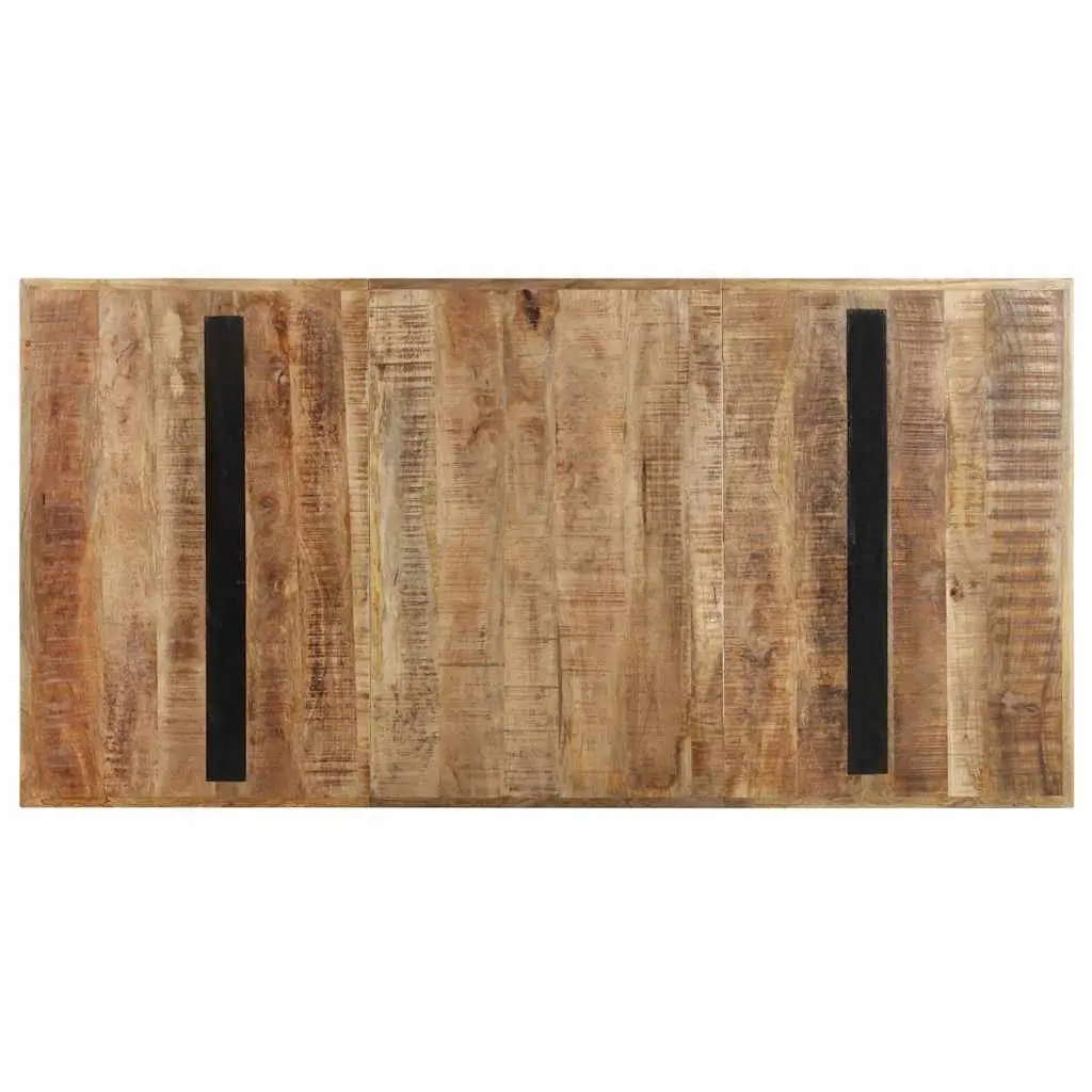 Wooden Dining Table with Industrial Flair