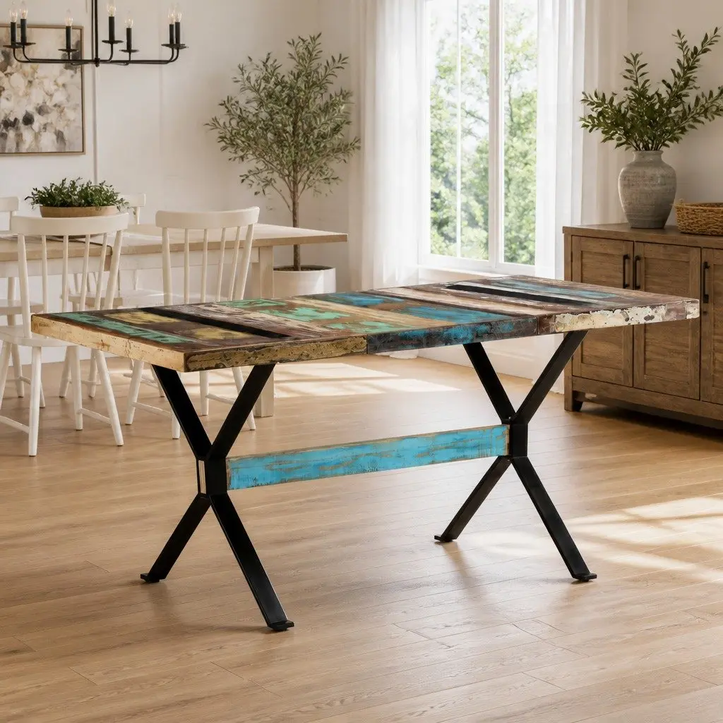 Dining Table 160x80x76 cm in Solid Wood