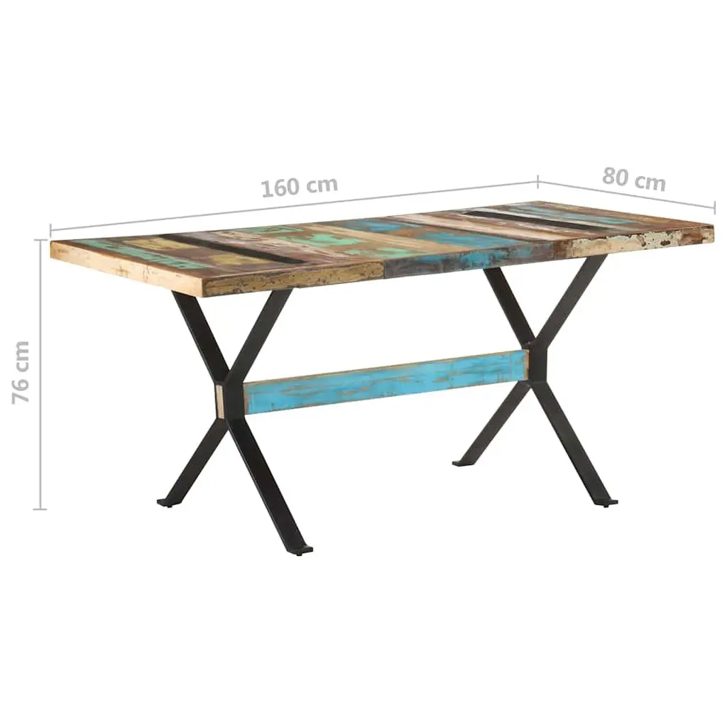 Dining Table 160x80x76 cm in Solid Wood