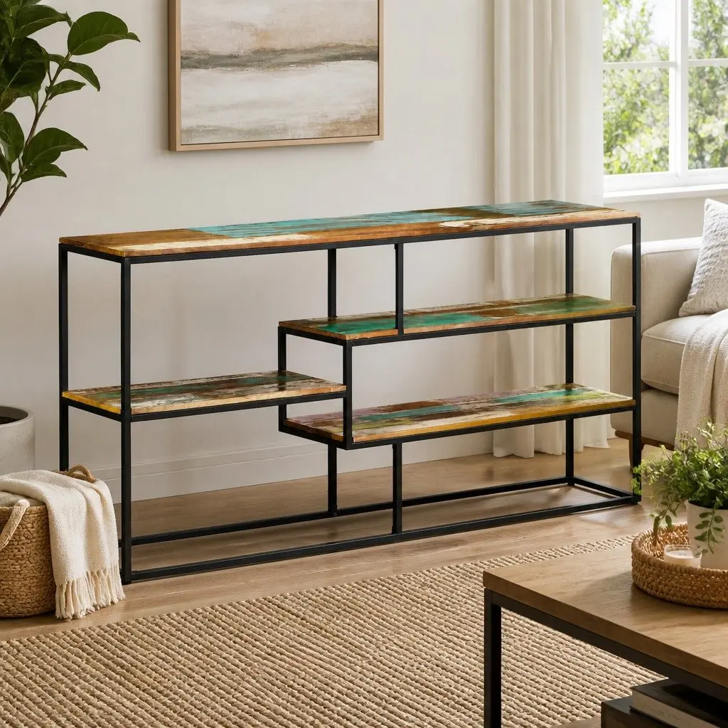 Sideboard Industrial Storage Cabinet 150x30x75 cm Brown Solid Reclaimed Wood