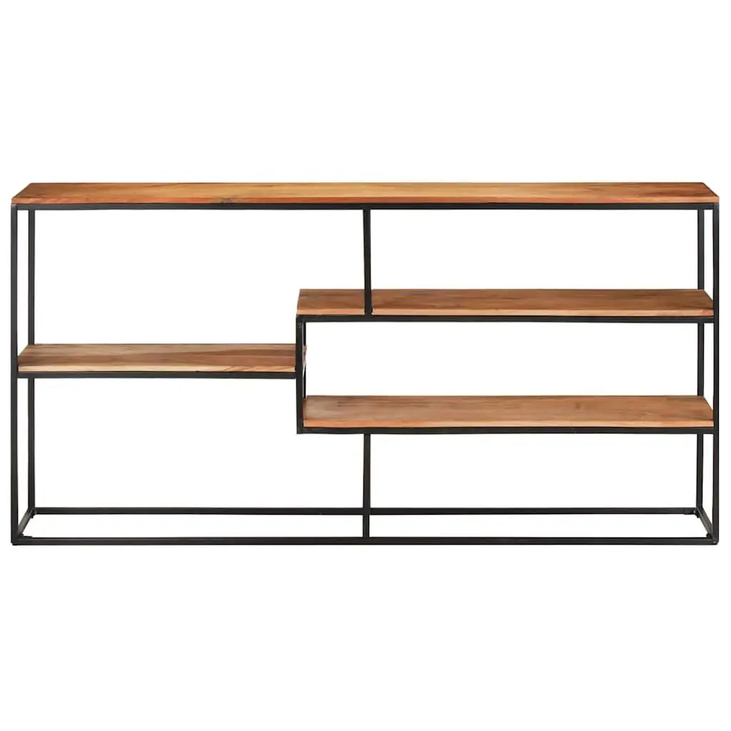 Solid Acacia Wood Sideboard Storage Cabinet 150x30x75 cm Brown Industrial