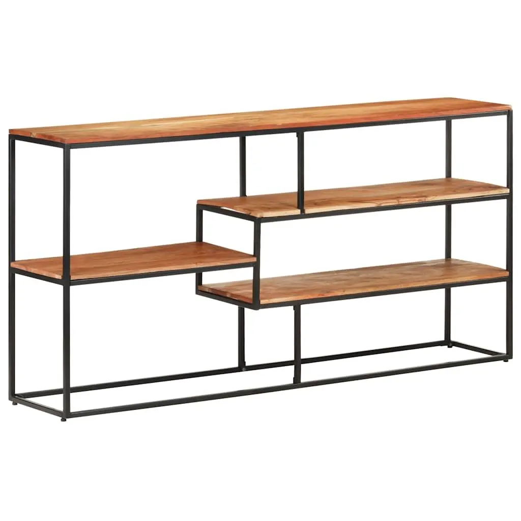 Solid Acacia Wood Sideboard Storage Cabinet 150x30x75 cm Brown Industrial