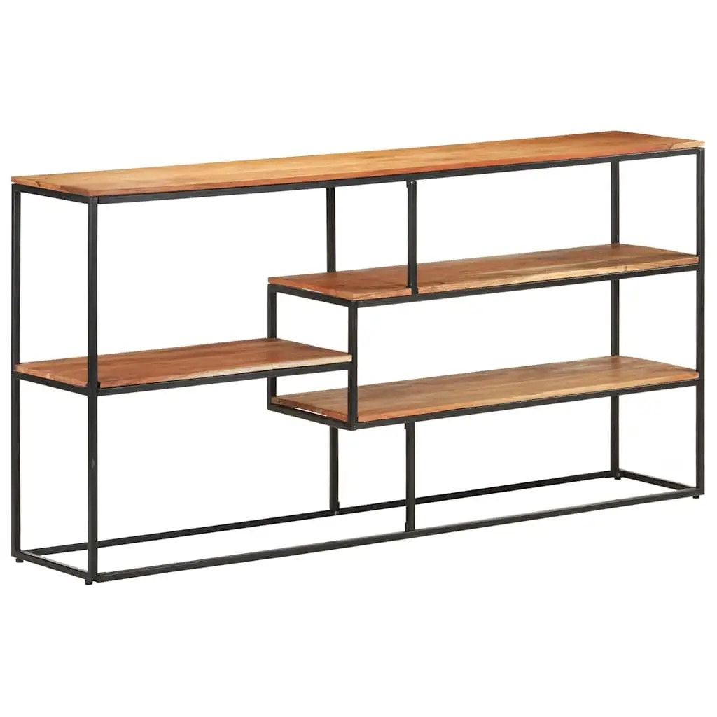 Solid Acacia Wood Sideboard Storage Cabinet 150x30x75 cm Brown Industrial