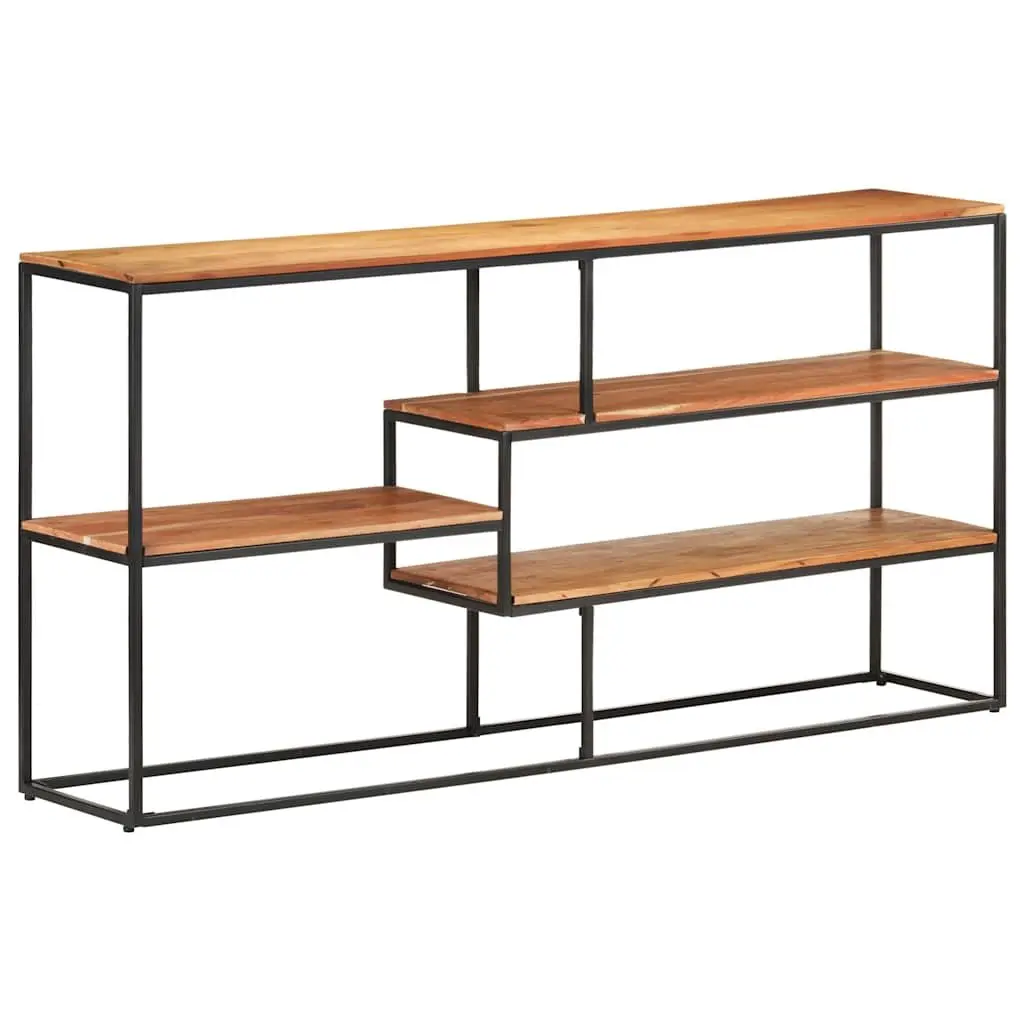 Solid Acacia Wood Sideboard Storage Cabinet 150x30x75 cm Brown Industrial