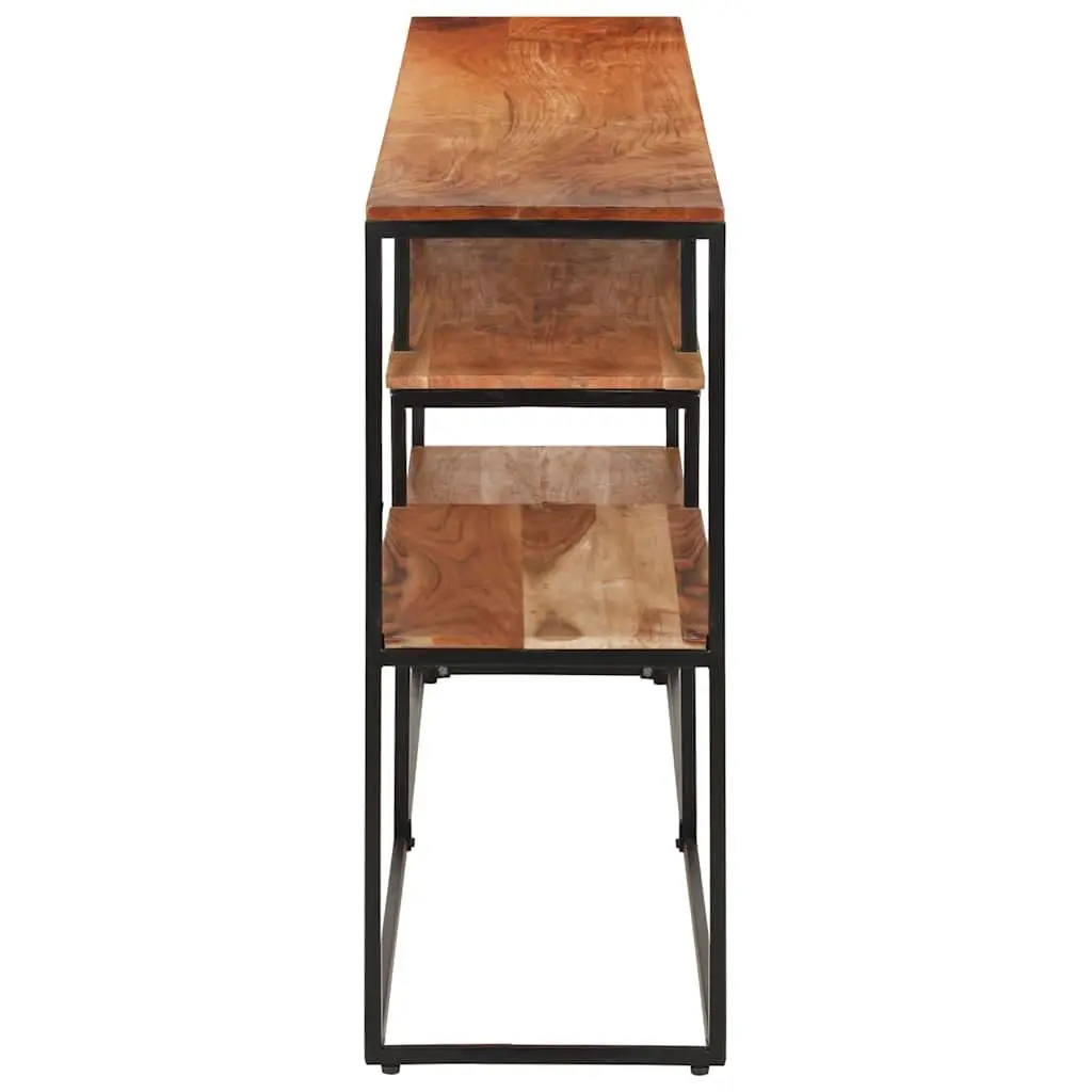 Solid Acacia Wood Sideboard Storage Cabinet 150x30x75 cm Brown Industrial