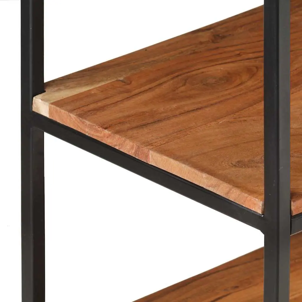 Solid Acacia Wood Sideboard Storage Cabinet 150x30x75 cm Brown Industrial