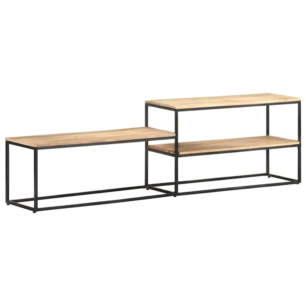 TV Cabinet Industrial Media Unit 180x30x50 cm Rough Mango Wood Brown