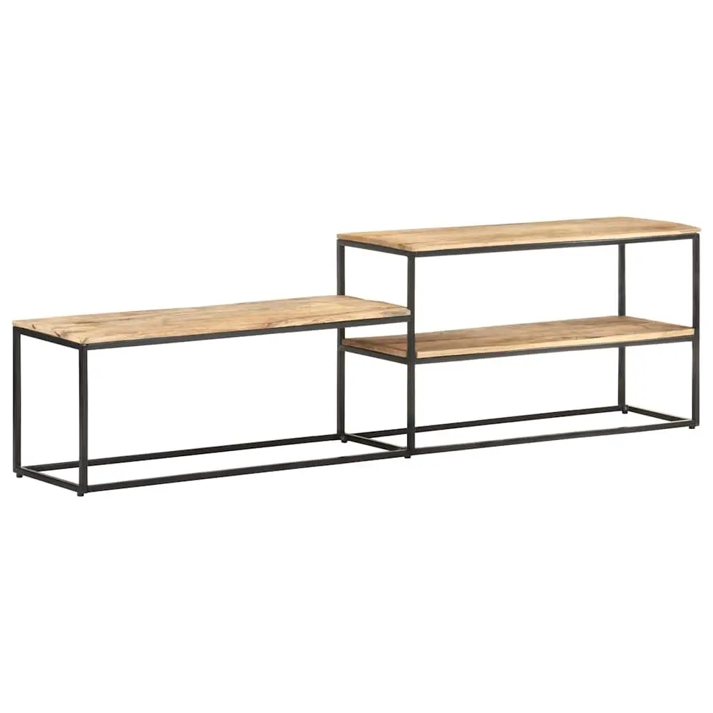 TV Cabinet Industrial Media Unit 180x30x50 cm Rough Mango Wood Brown