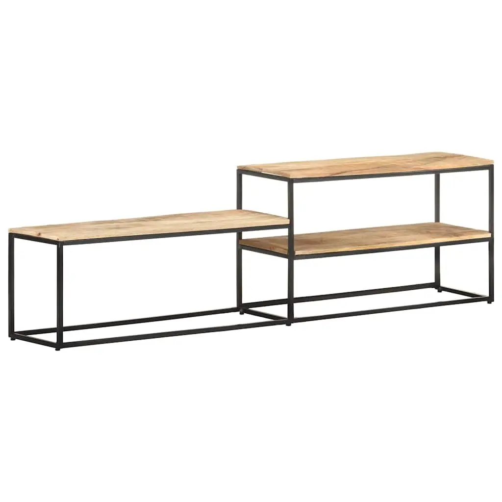 TV Cabinet Industrial Media Unit 180x30x50 cm Rough Mango Wood Brown
