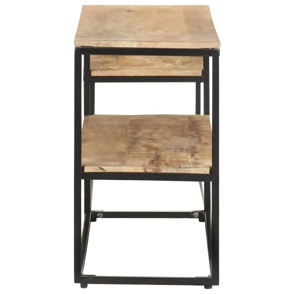 TV Cabinet Industrial Media Unit 180x30x50 cm Rough Mango Wood Brown