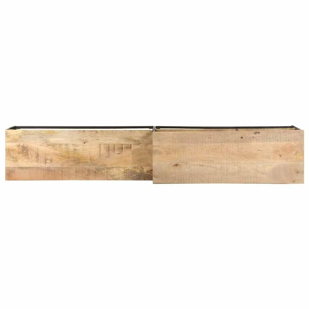 TV Cabinet Industrial Media Unit 180x30x50 cm Rough Mango Wood Brown